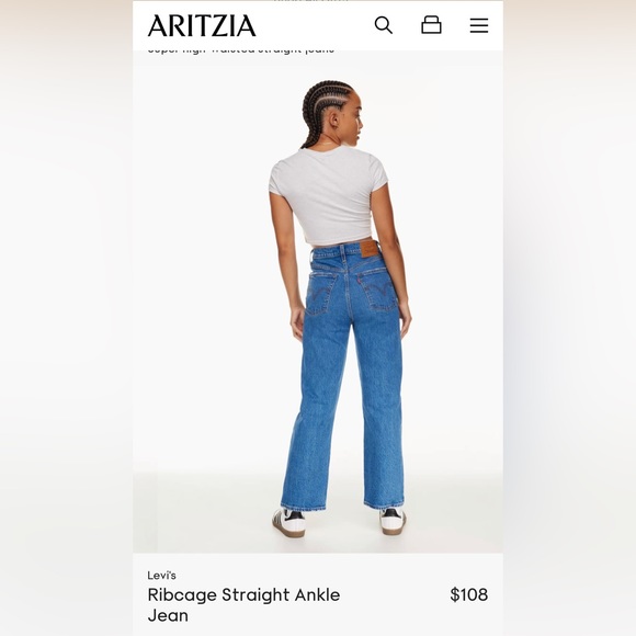 Levi’s Premium Ribcage Straight Ankle Jean NWT - Picture 6 of 6